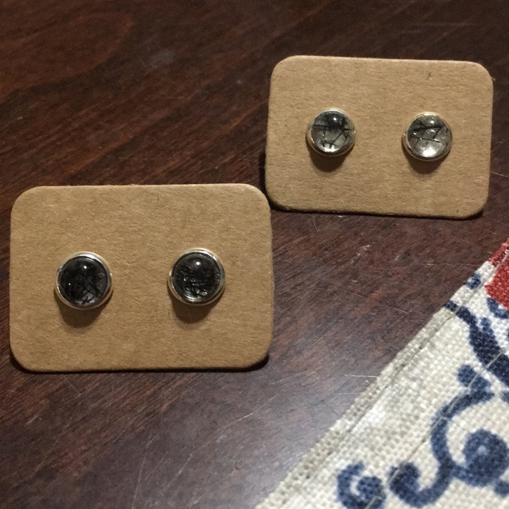 Black Rutile earrings